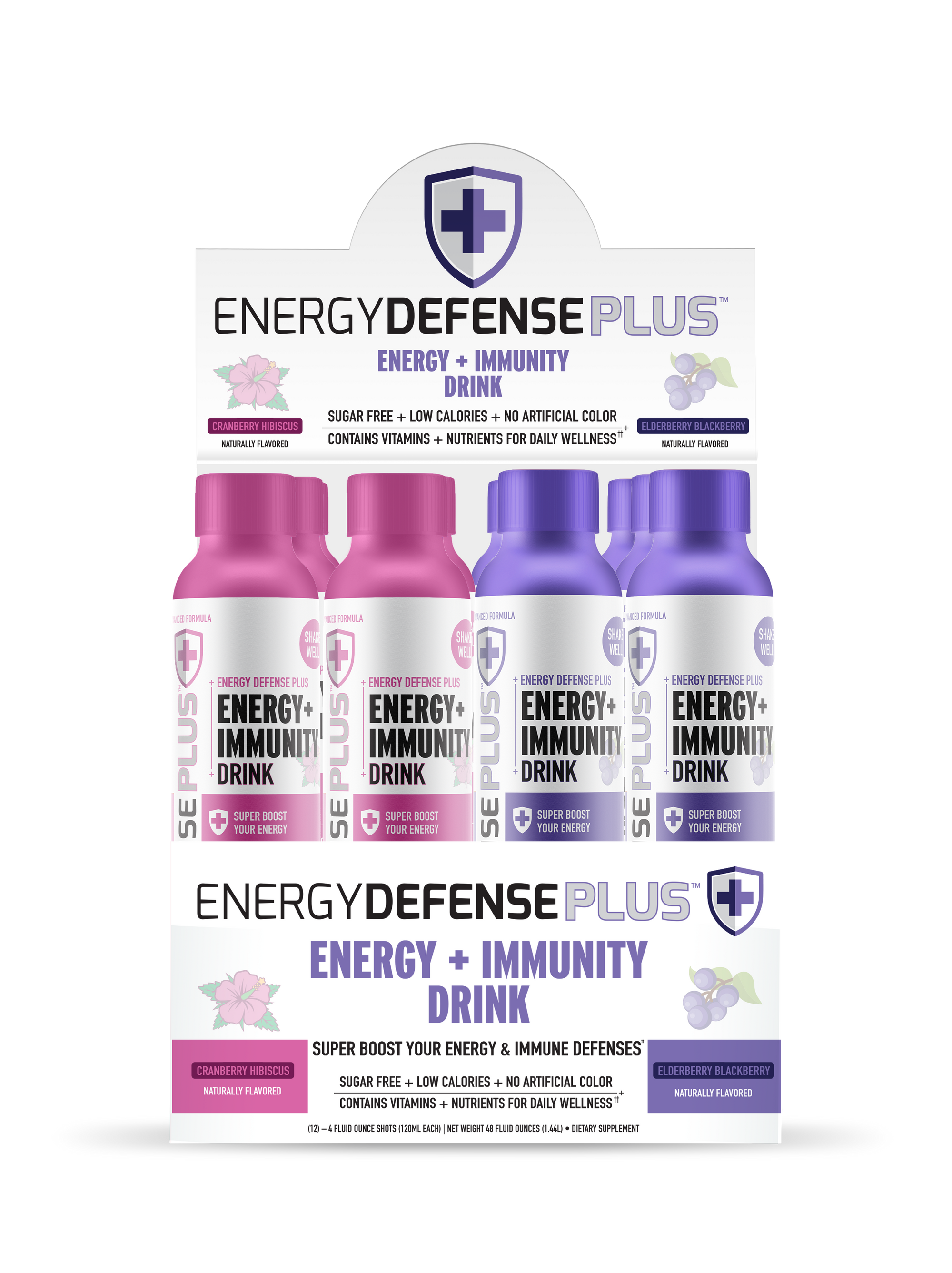 Defence Plus Energy Defense Plus™ Two Cases (24 bottles - 12 of each flavor) Free S ...